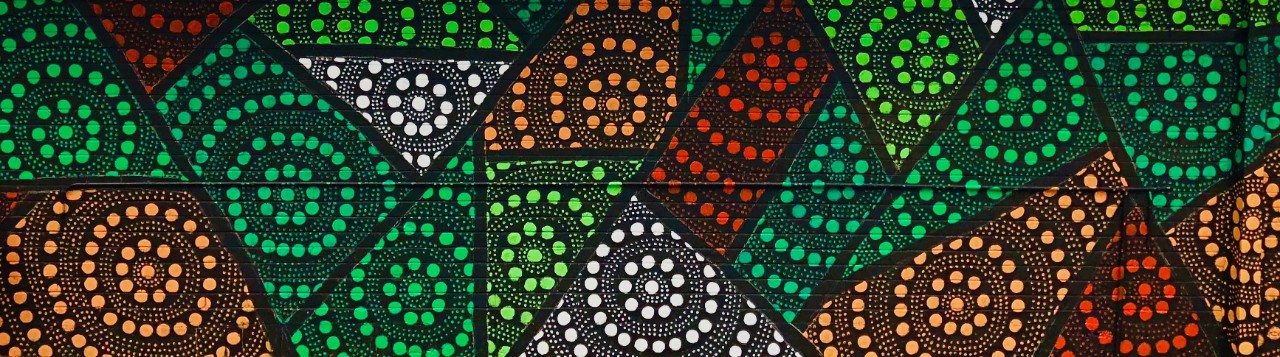 Our Indigenous themed mural made of many hands